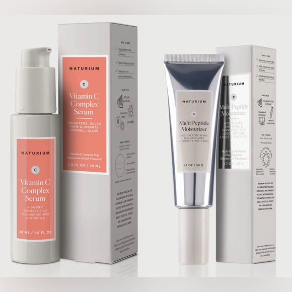 NATURIUM Vitamin C Serum and Multi-Peptide Moisturizer Set - Picture 1 of 6
